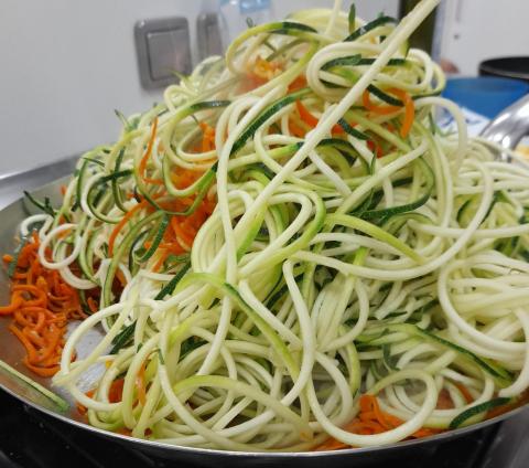Spaghetti aus Gemüse